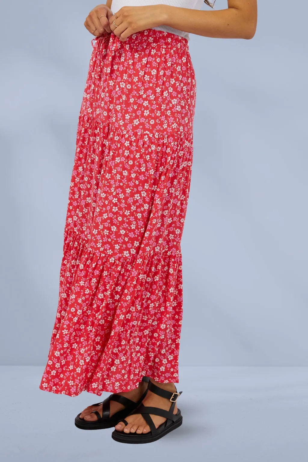 All About Eve Dolly Maxi Skirt Red