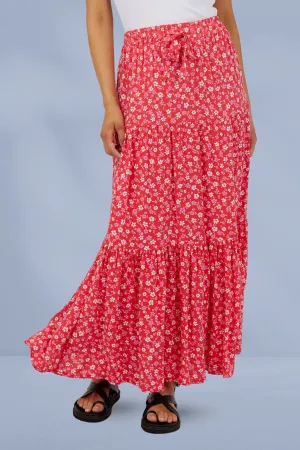 All About Eve Dolly Maxi Skirt Red