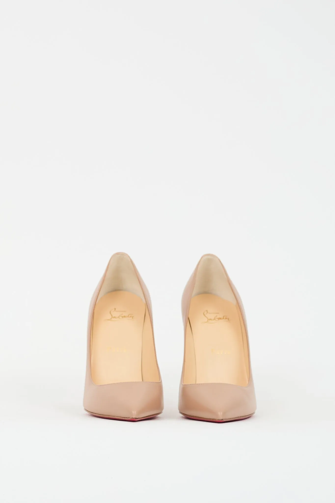 Beige Leather Kate Pump