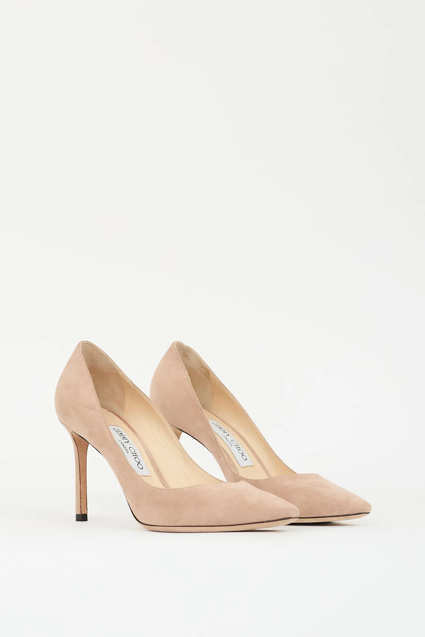 Beige Suede Romy 85 Pump