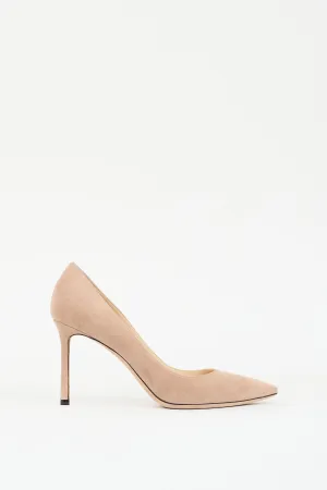 Beige Suede Romy 85 Pump