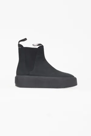 Black Suede Chelsea Ankle Boot