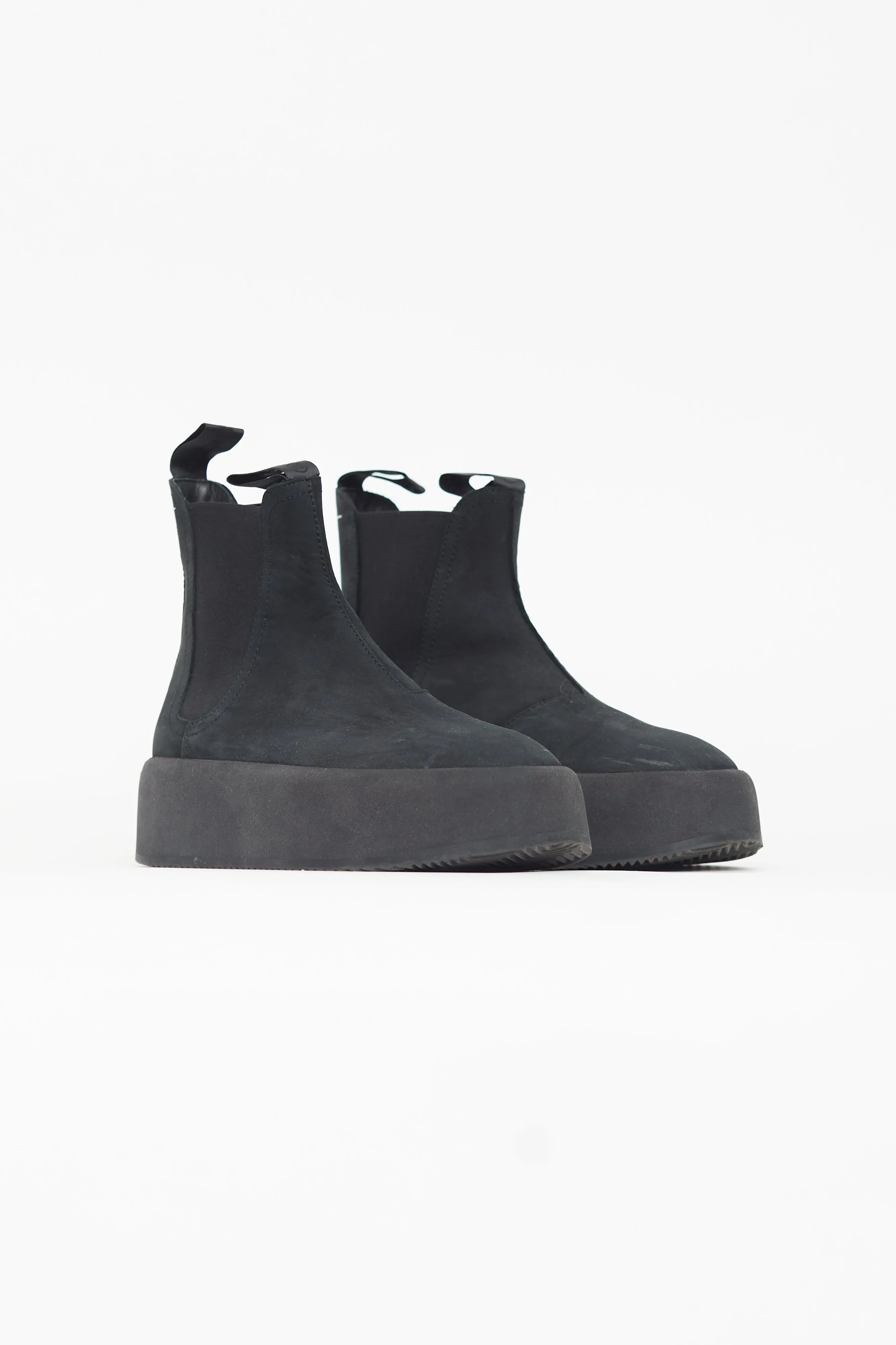 Black Suede Chelsea Ankle Boot