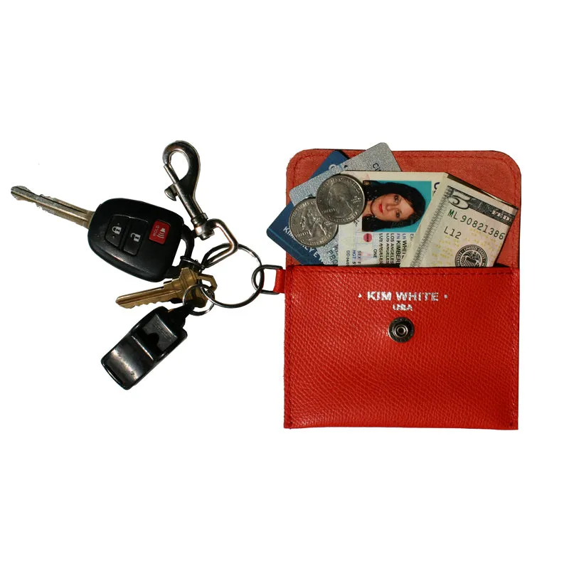 Coin Purse Key Chain - Antique Silver