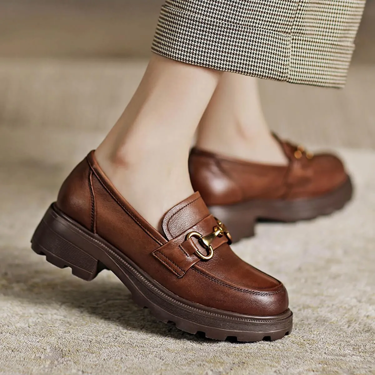 Light Academia Retro Loafers Shoes