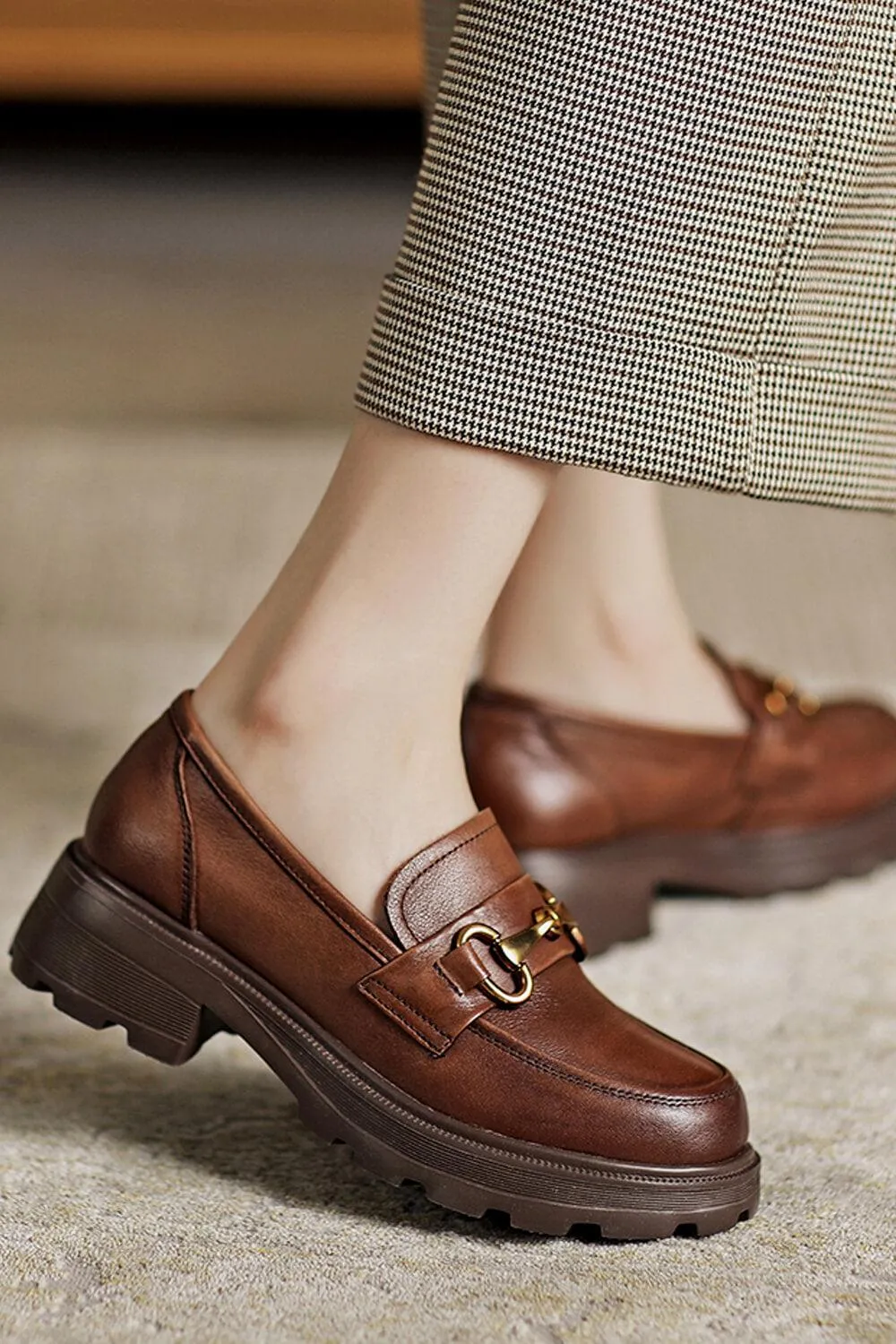 Light Academia Retro Loafers Shoes