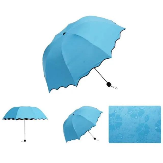 New Lady Princess Magic Flowers Dome Parasol Sun/Rain Folding Umbrella