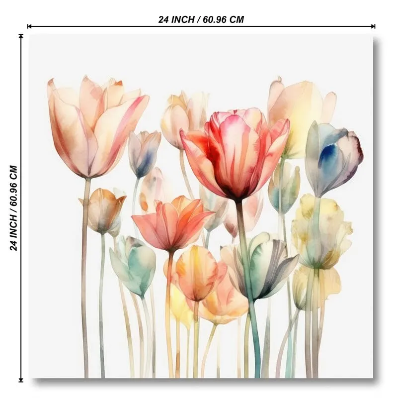 SAF paintings Wooden Framed Floral Canvas Wall Painting for Home Décor And Office||For Bedroom,Living Room Home wall and Office Interior 24X24Inch and Office CR-250