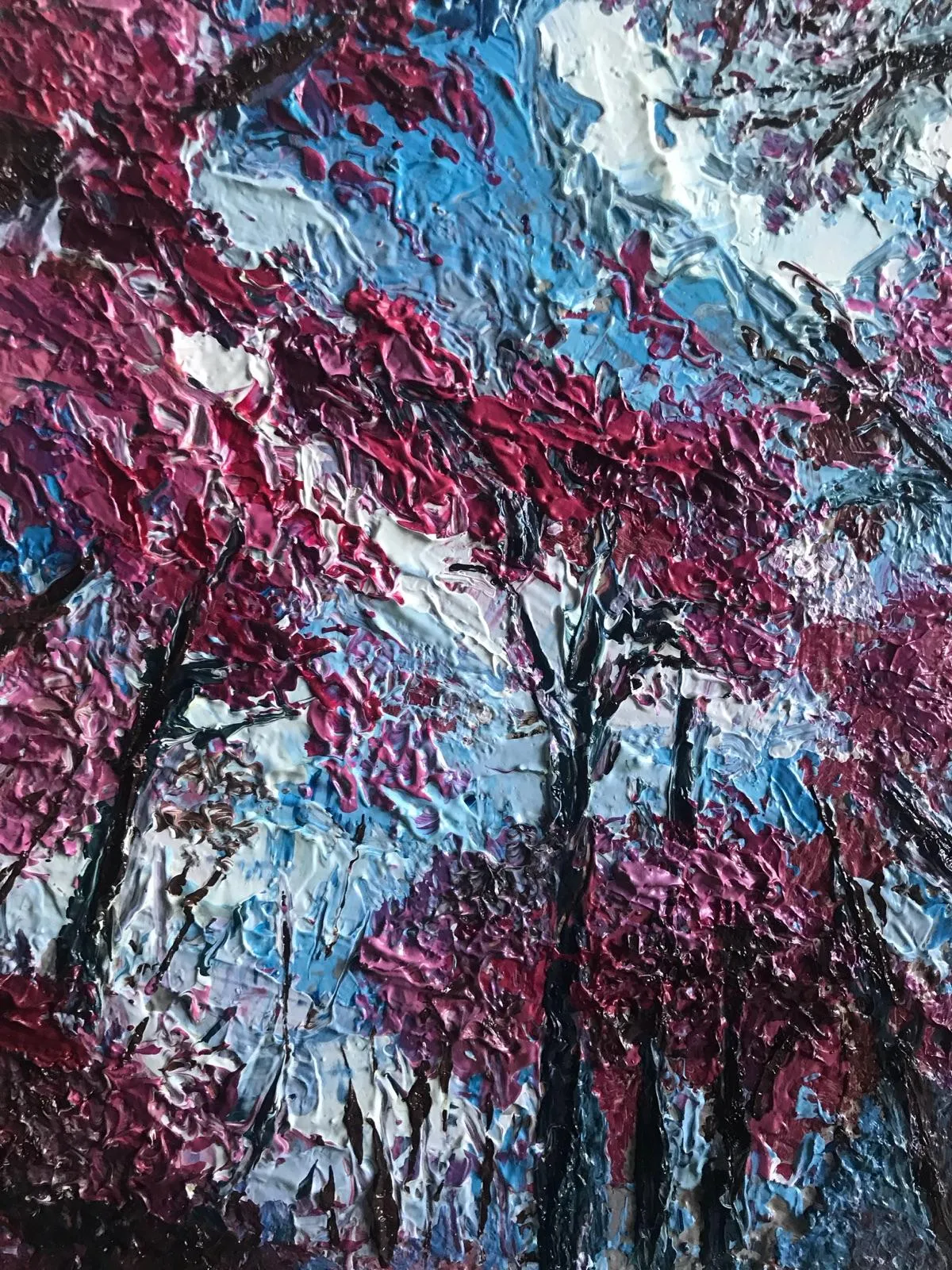 Spring Season Canvas Oil Painting, one of a kind