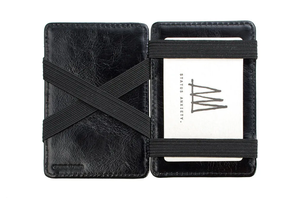 Status Anxiety Flip Magic Wallet - Black