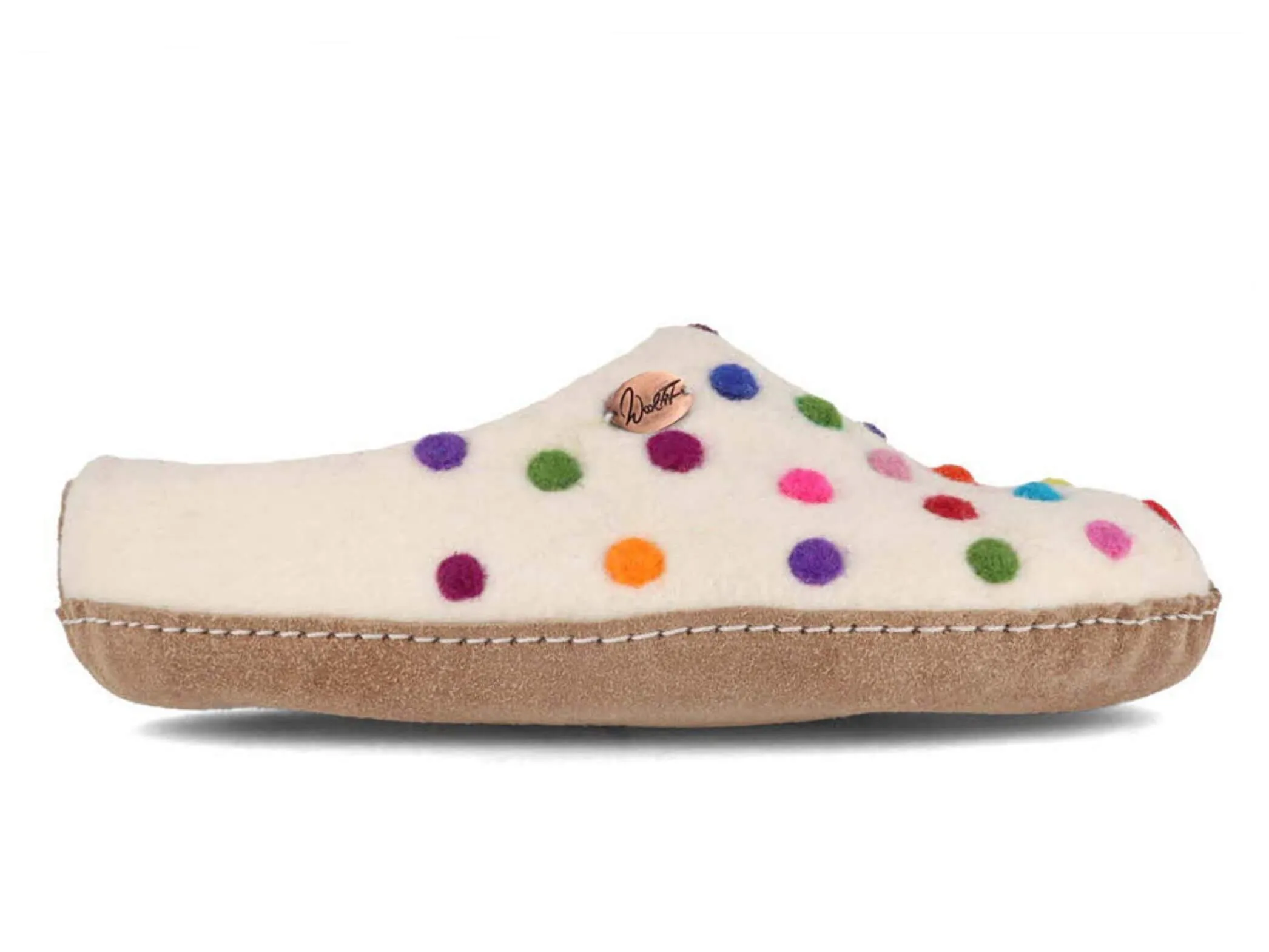 WoolFit Footprint | Felt Slippers with Footbed & Leather Sole
