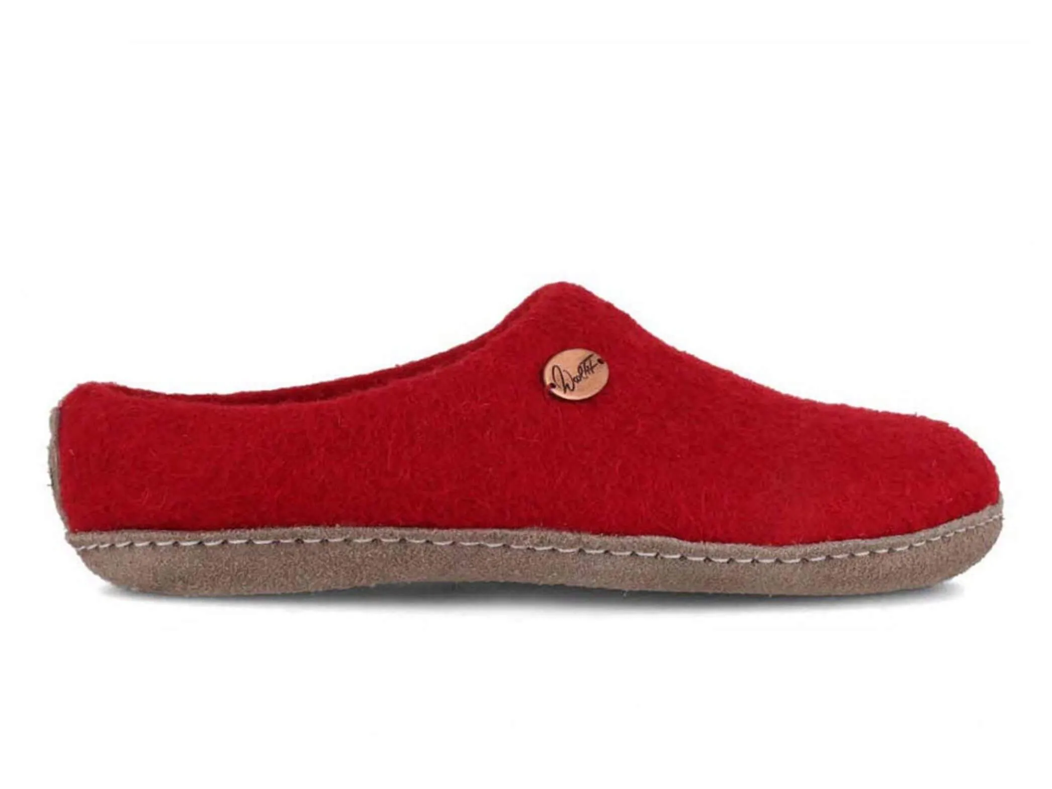 WoolFit Footprint | Felt Slippers with Footbed & Leather Sole